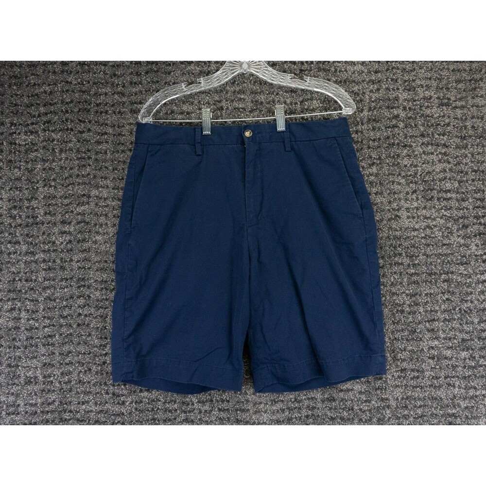 Polo Ralph Lauren Chino Shorts Mens 32 Actual 33 Blue Stretch Classic Fit Casual
